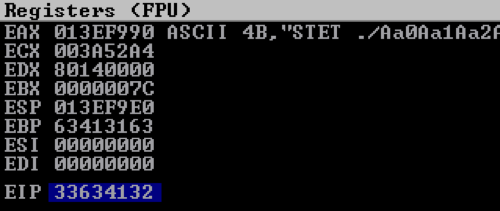 EIP Offset in Debugger