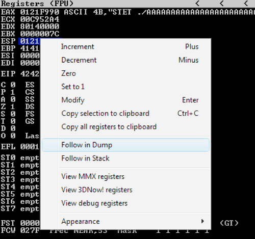 Following ESP in the Dump