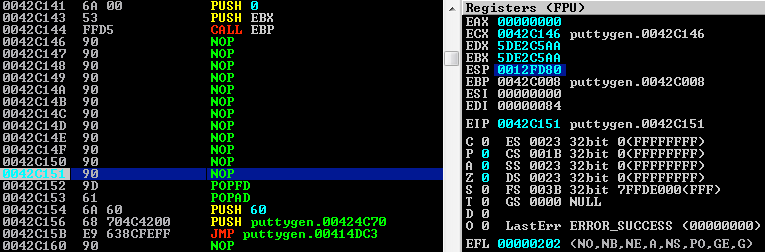 Calculating the ESP delta and adding it back to restore the stack pointer