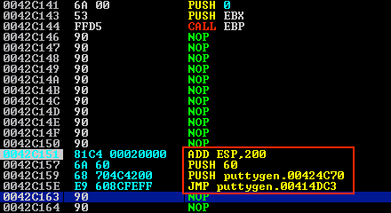 Reinserting the original entry point instructions and adding a JMP back to the original execution flow
